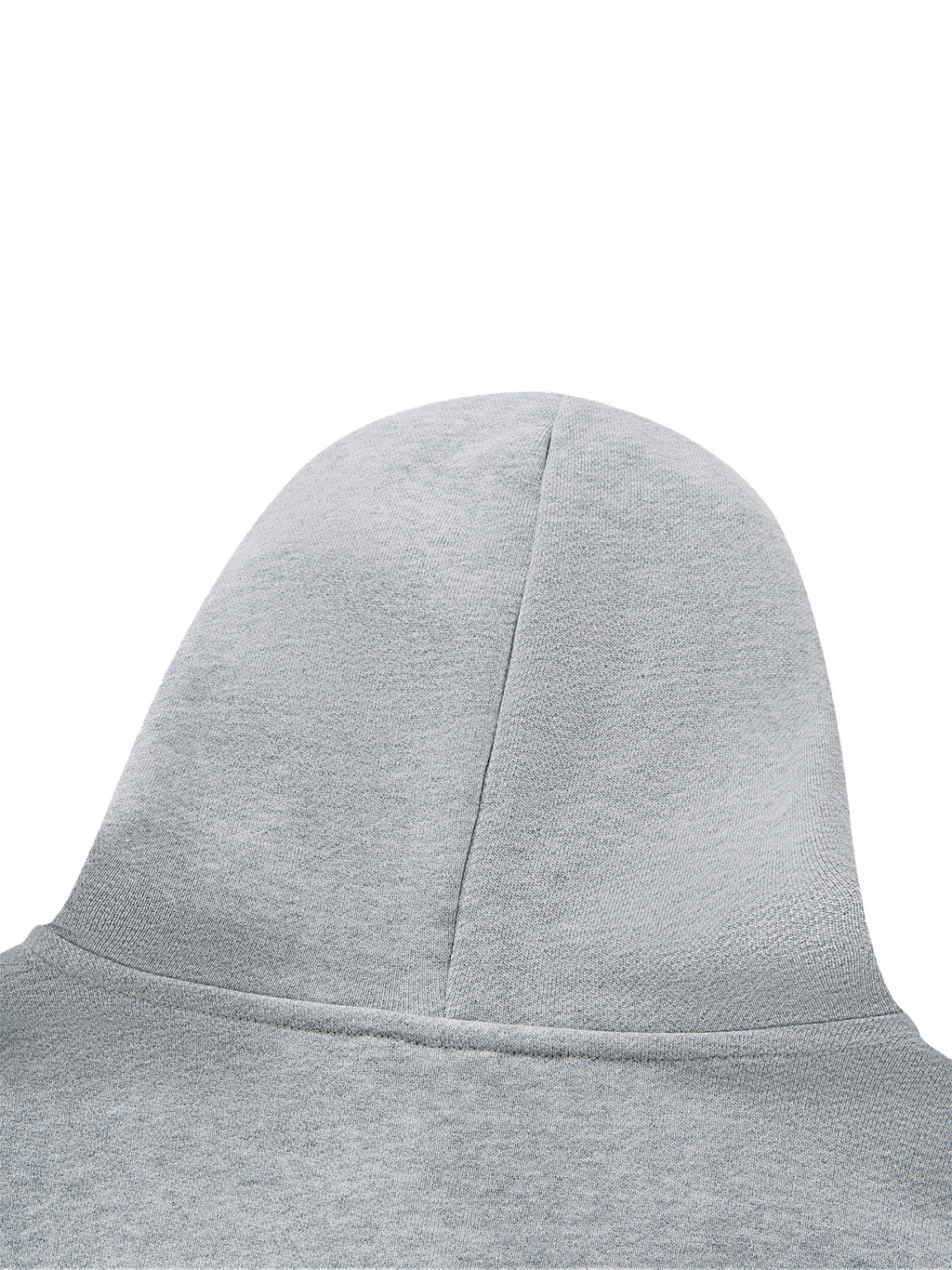 Unisex Heavyweight Full Zip Boxy Hoodie - Flower Gray hood back detail