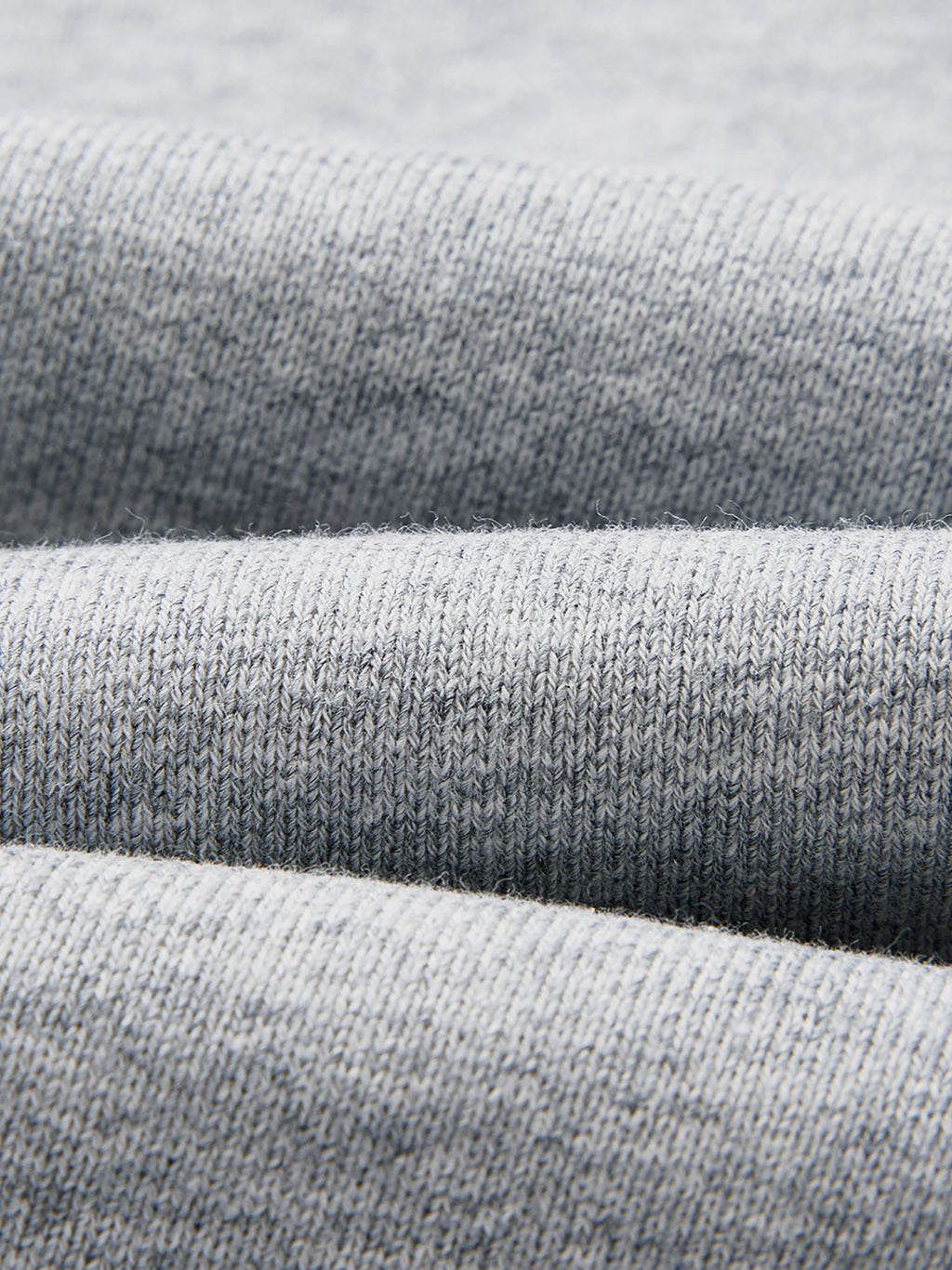 Unisex Heavyweight Full Zip Boxy Hoodie - Flower Gray fabric detail