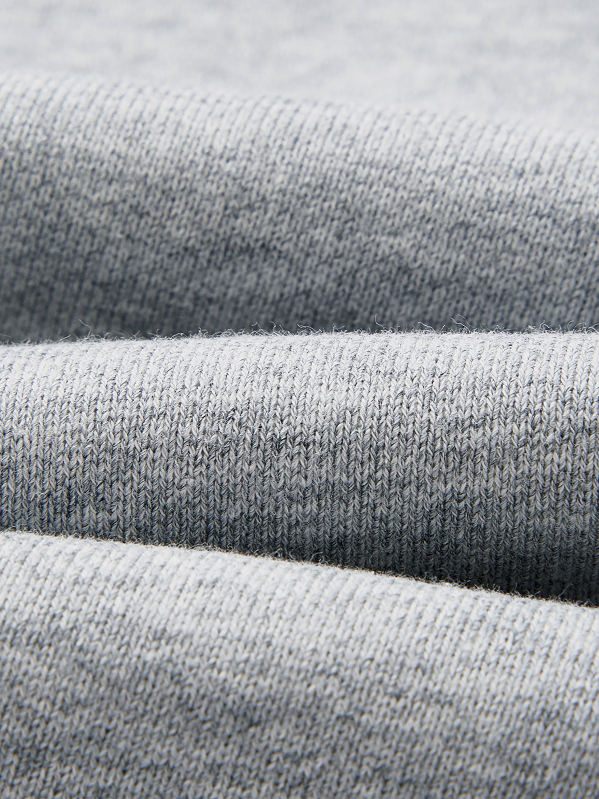 Unisex Heavyweight Full Zip Boxy Hoodie - Flower Gray fabric detail