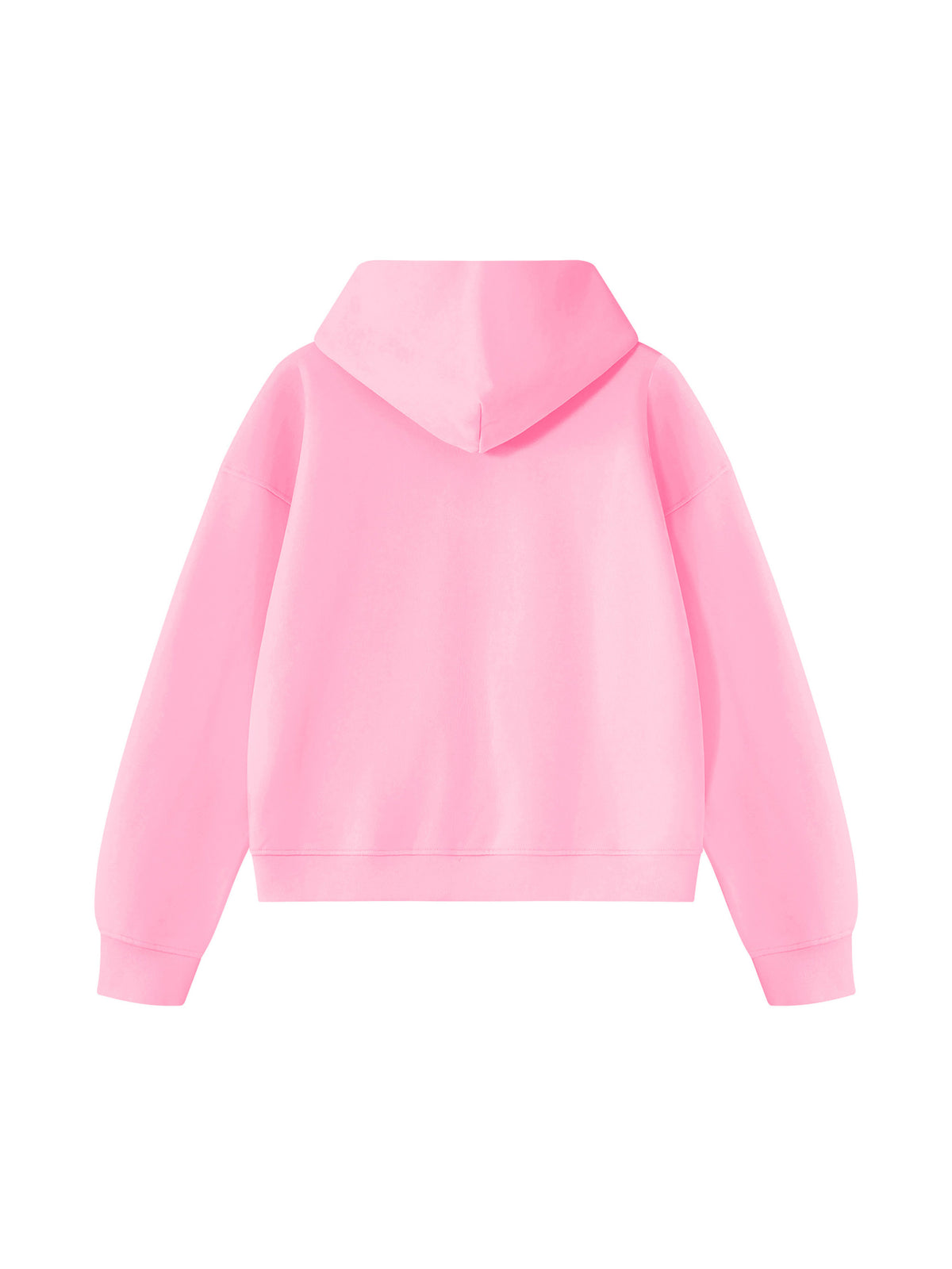 Unisex Heavyweight Full Zip Boxy Hoodie - Light Pink back