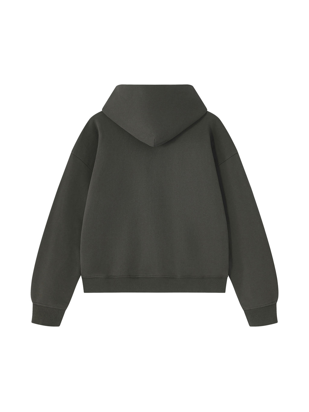 Unisex Heavyweight Full Zip Boxy Hoodie - Dark Gray back