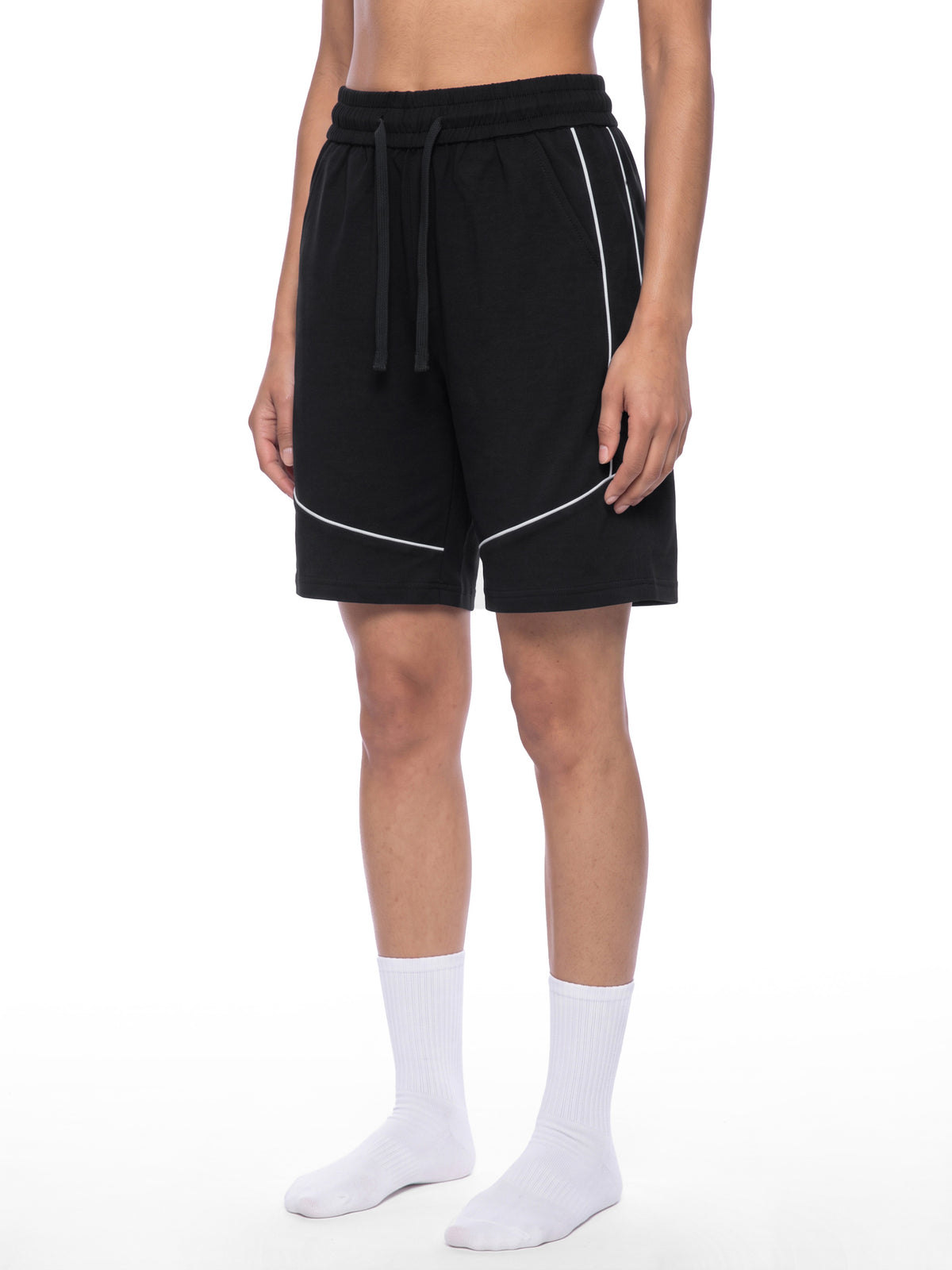Unisex Piping Color Block Shorts - image 10