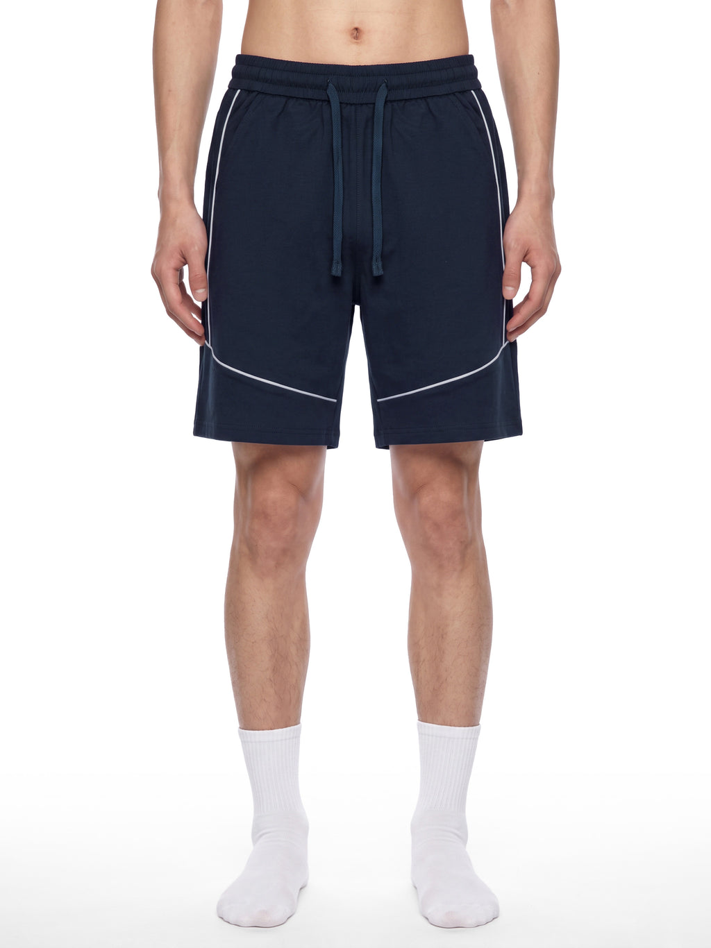 Unisex Piping Color Block Shorts - image 3