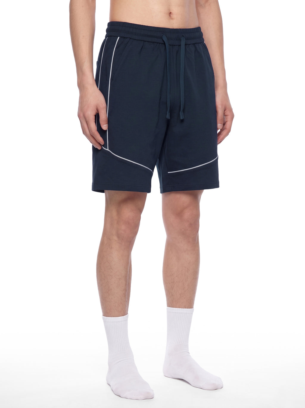 Unisex Piping Color Block Shorts - image 5