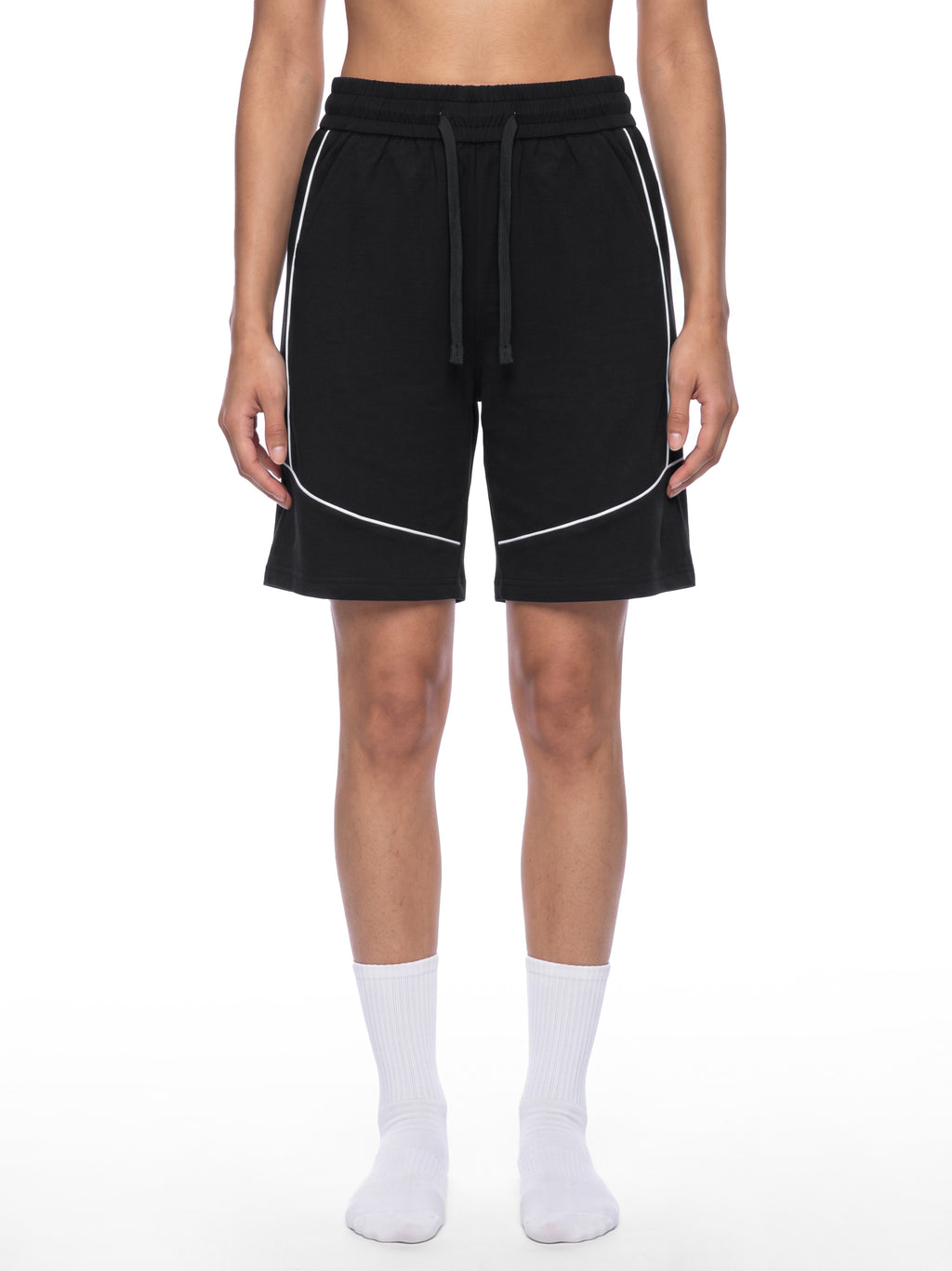 Unisex Piping Color Block Shorts - image 8