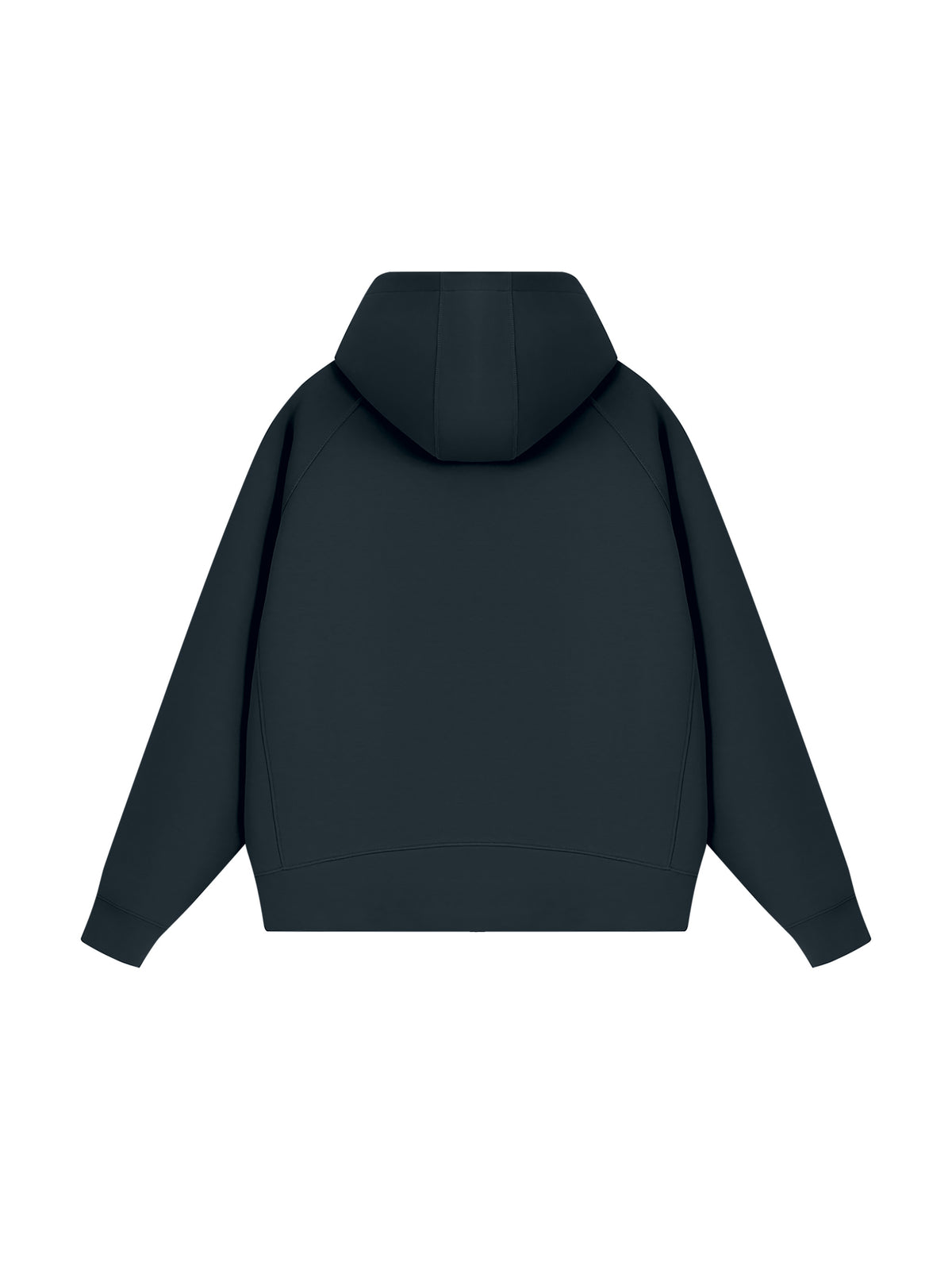 Unisex Raglan Full Zip Hoodie - Black back