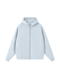 Unisex Raglan Full Zip Hoodie - Light Blue front