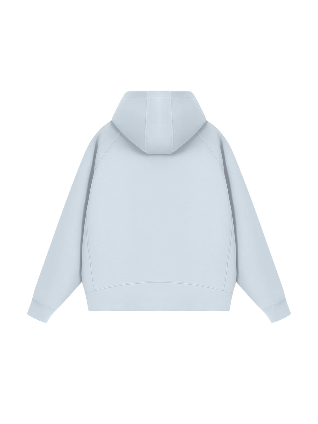 Unisex Raglan Full Zip Hoodie - Light Blue back