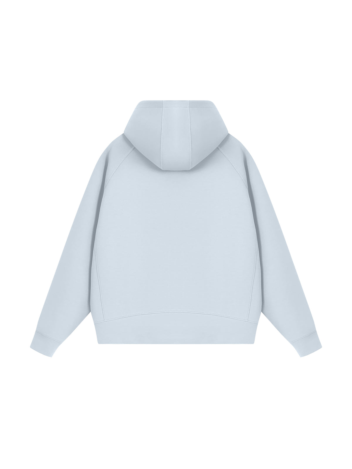 Unisex Raglan Full Zip Hoodie - Light Blue back
