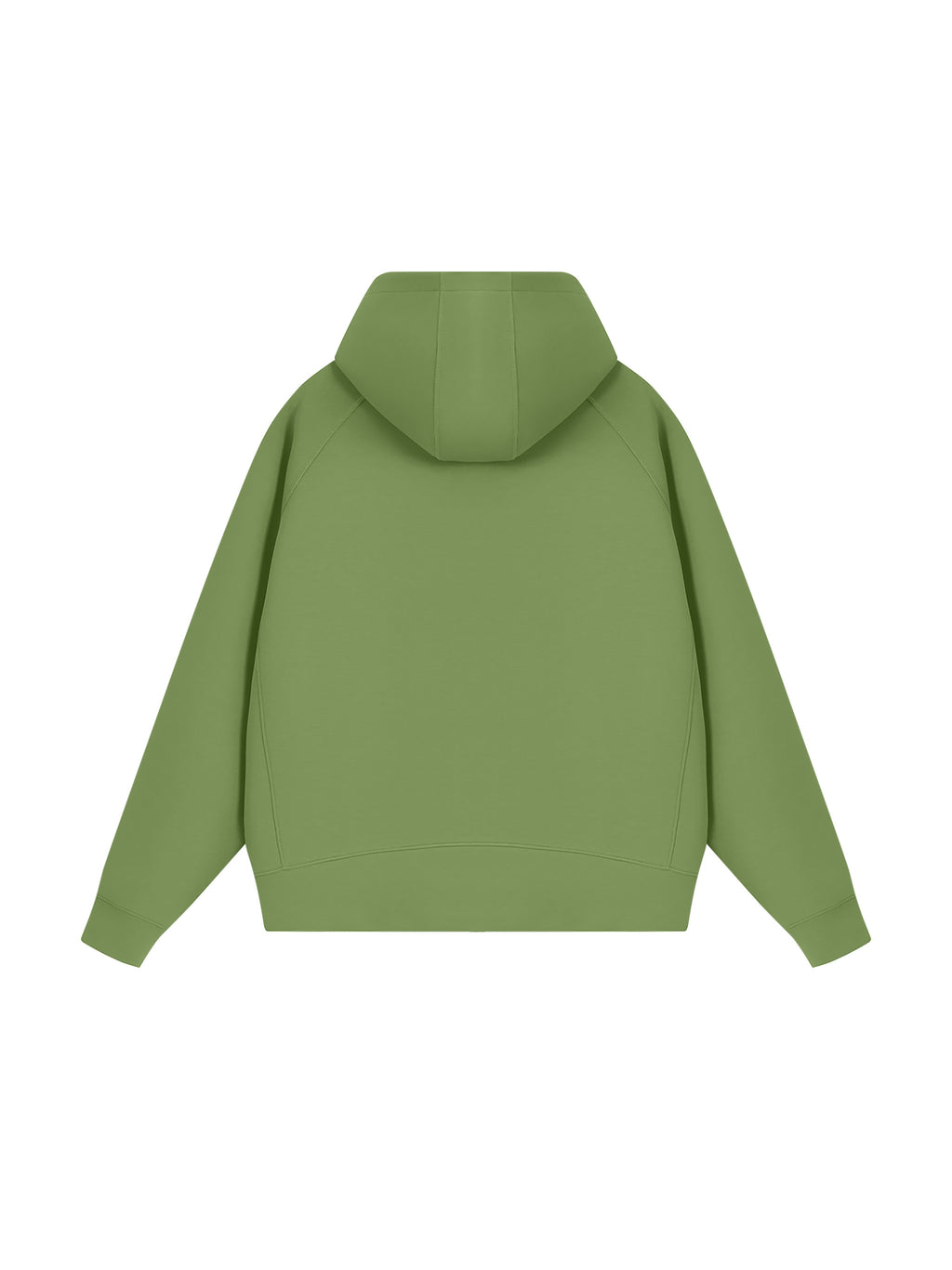 Unisex Raglan Full Zip Hoodie - Avocado Green back