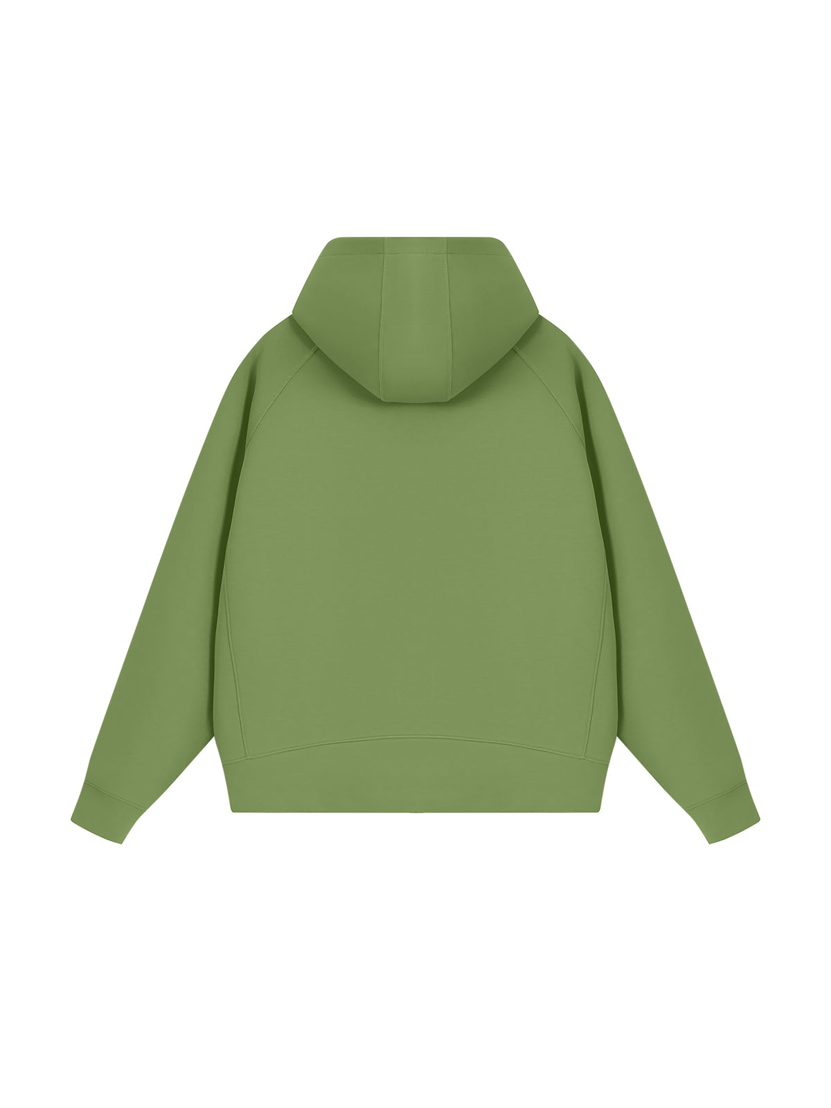 Unisex Raglan Full Zip Hoodie - Avocado Green back