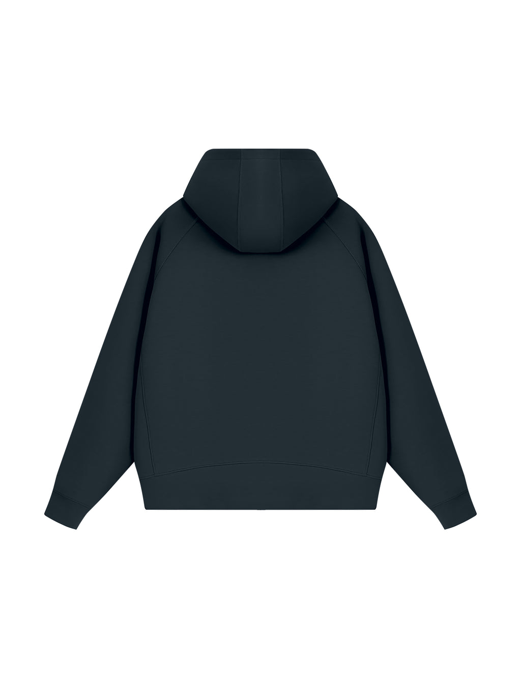 Unisex Raglan Full Zip Hoodie - Navy Blue back
