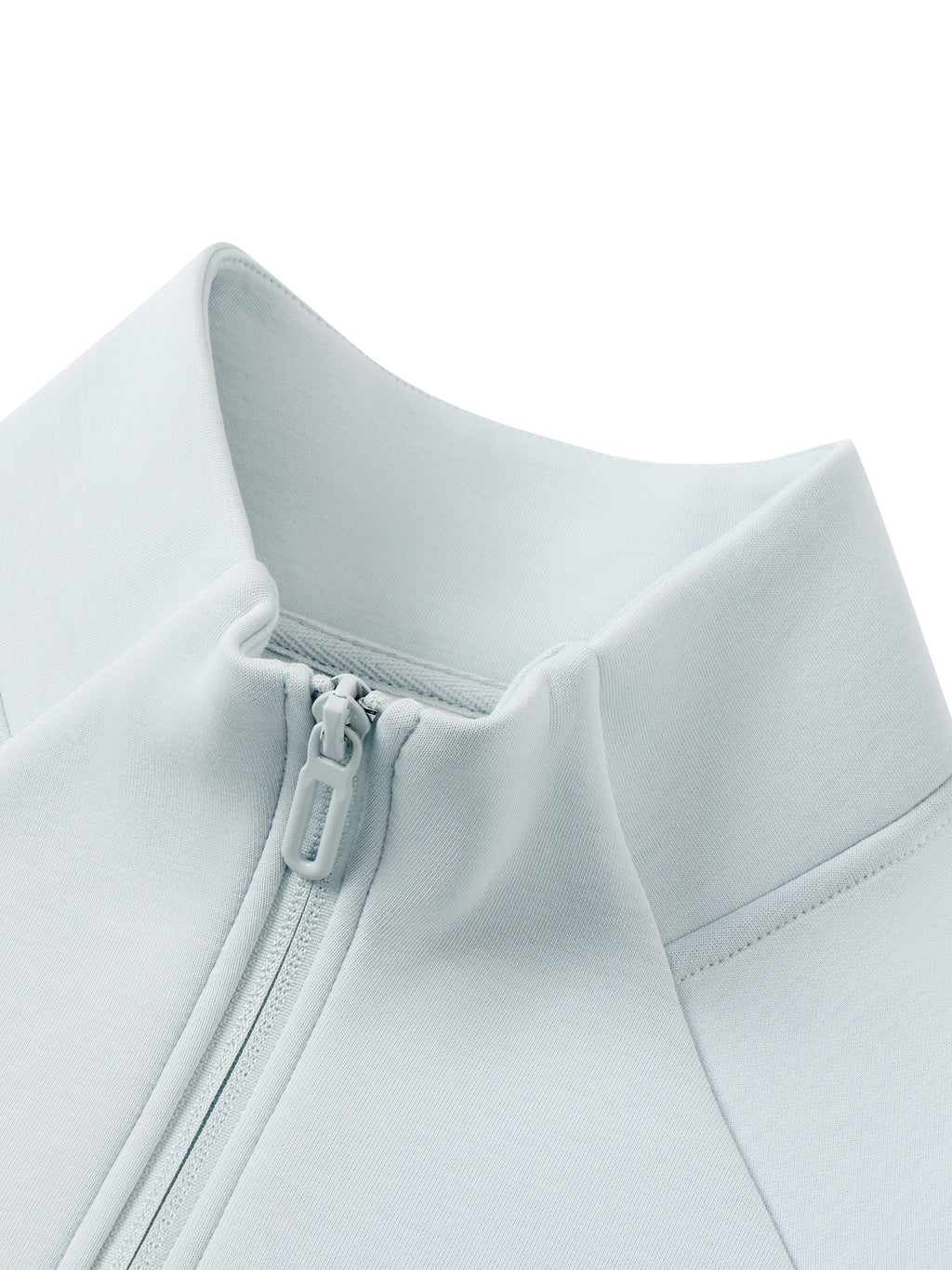 Unisex Stand Collar Jacket - Light Blue collar detail