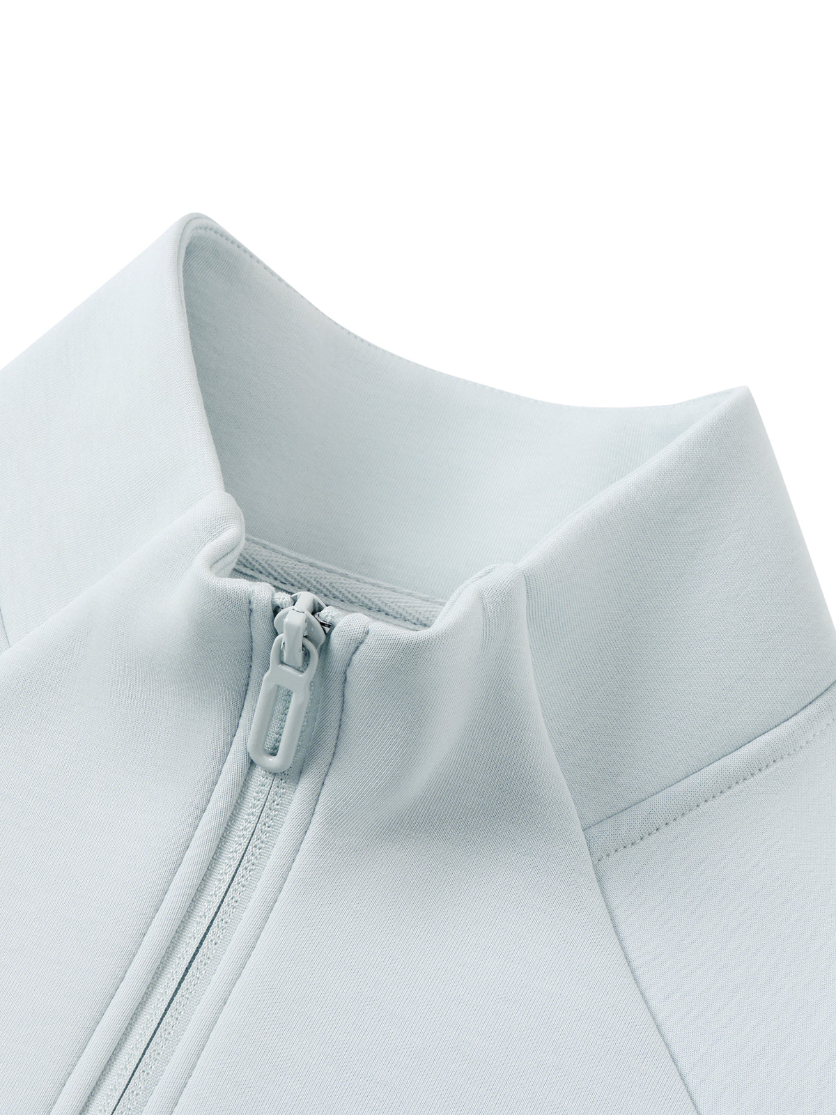Unisex Stand Collar Jacket - Light Blue collar detail