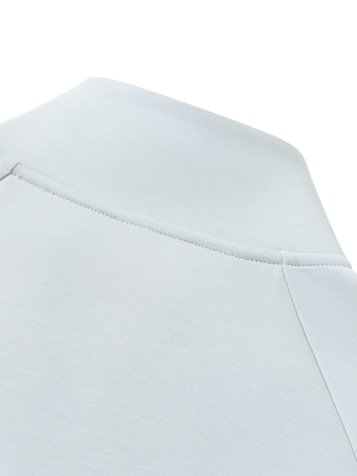 Unisex Stand Collar Jacket - Light Blue shoulder detail
