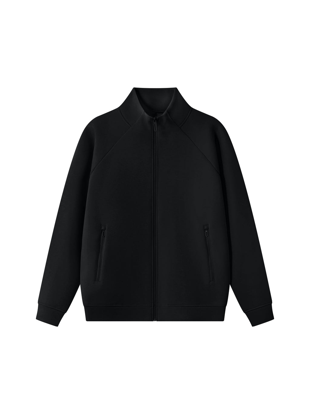 Unisex Stand Collar Jacket - Black front