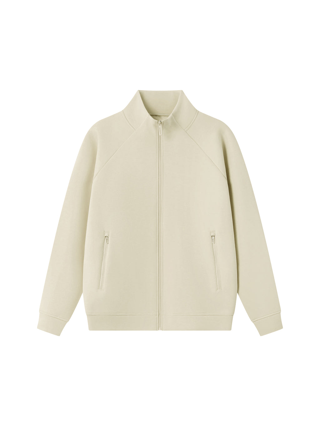 Unisex Stand Collar Jacket - Light Camel front