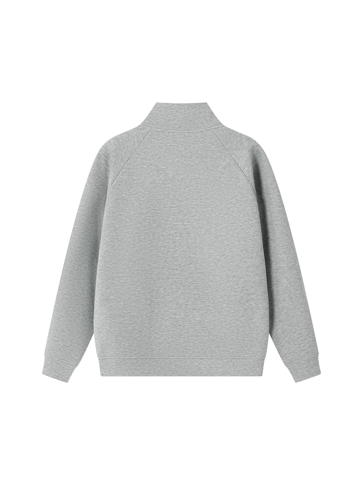Unisex Stand Collar Jacket - Flower Gray back