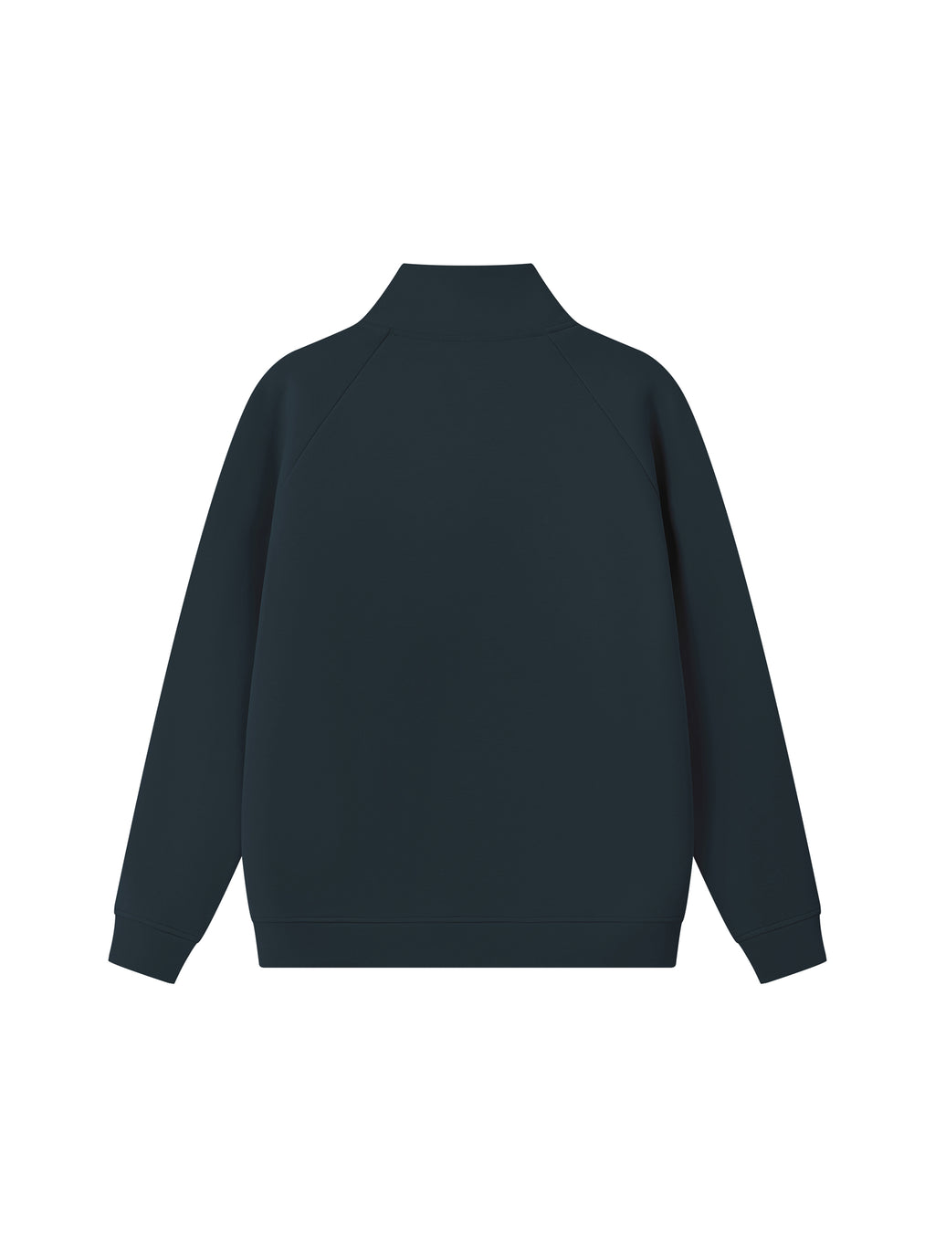 Unisex Stand Collar Jacket - Navy Blue back