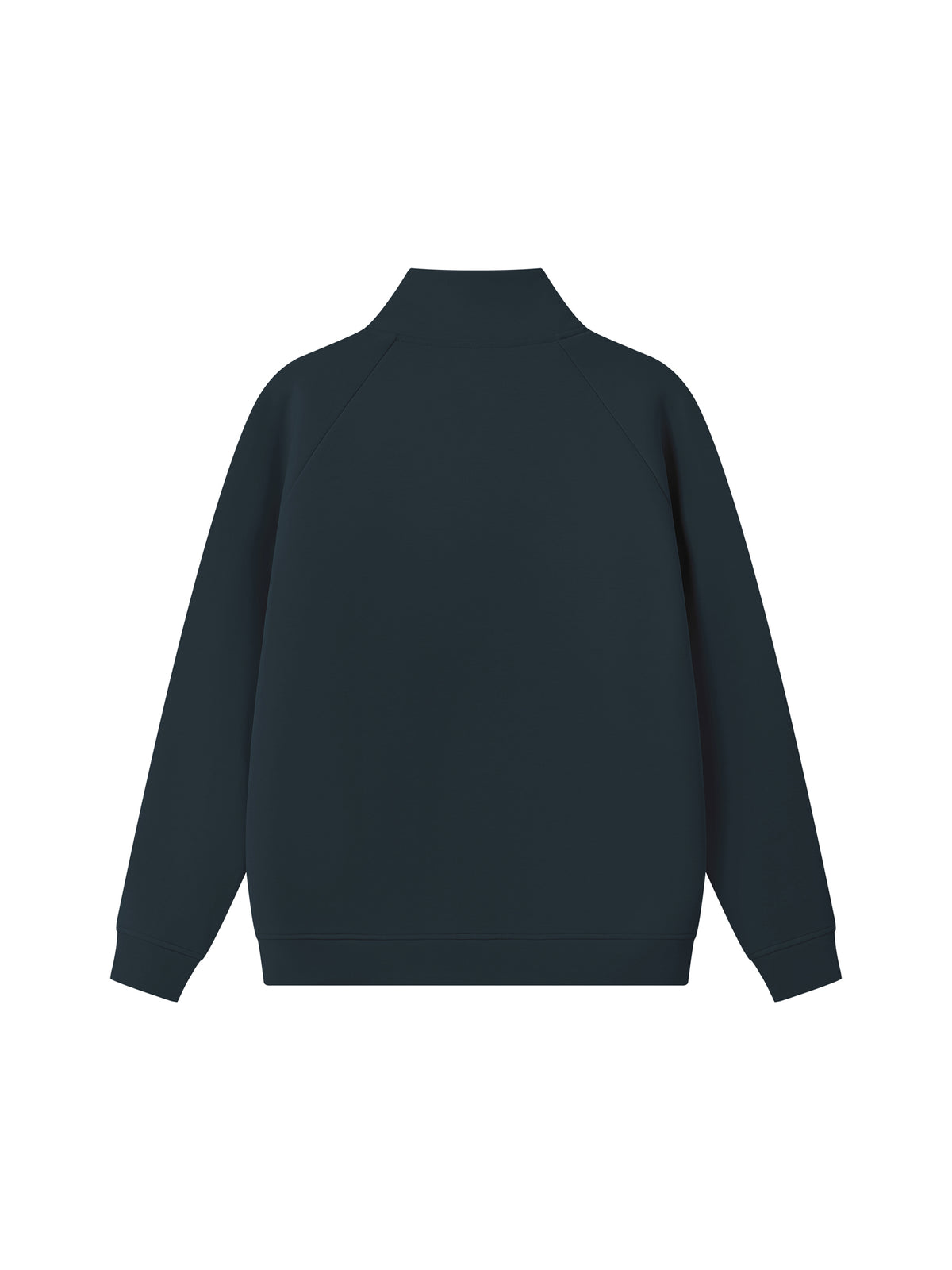 Unisex Stand Collar Jacket - Navy Blue back