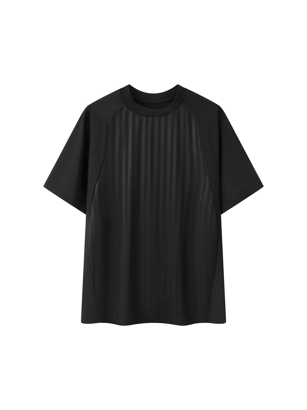 Unisex Striped Soccer Jersey black front view