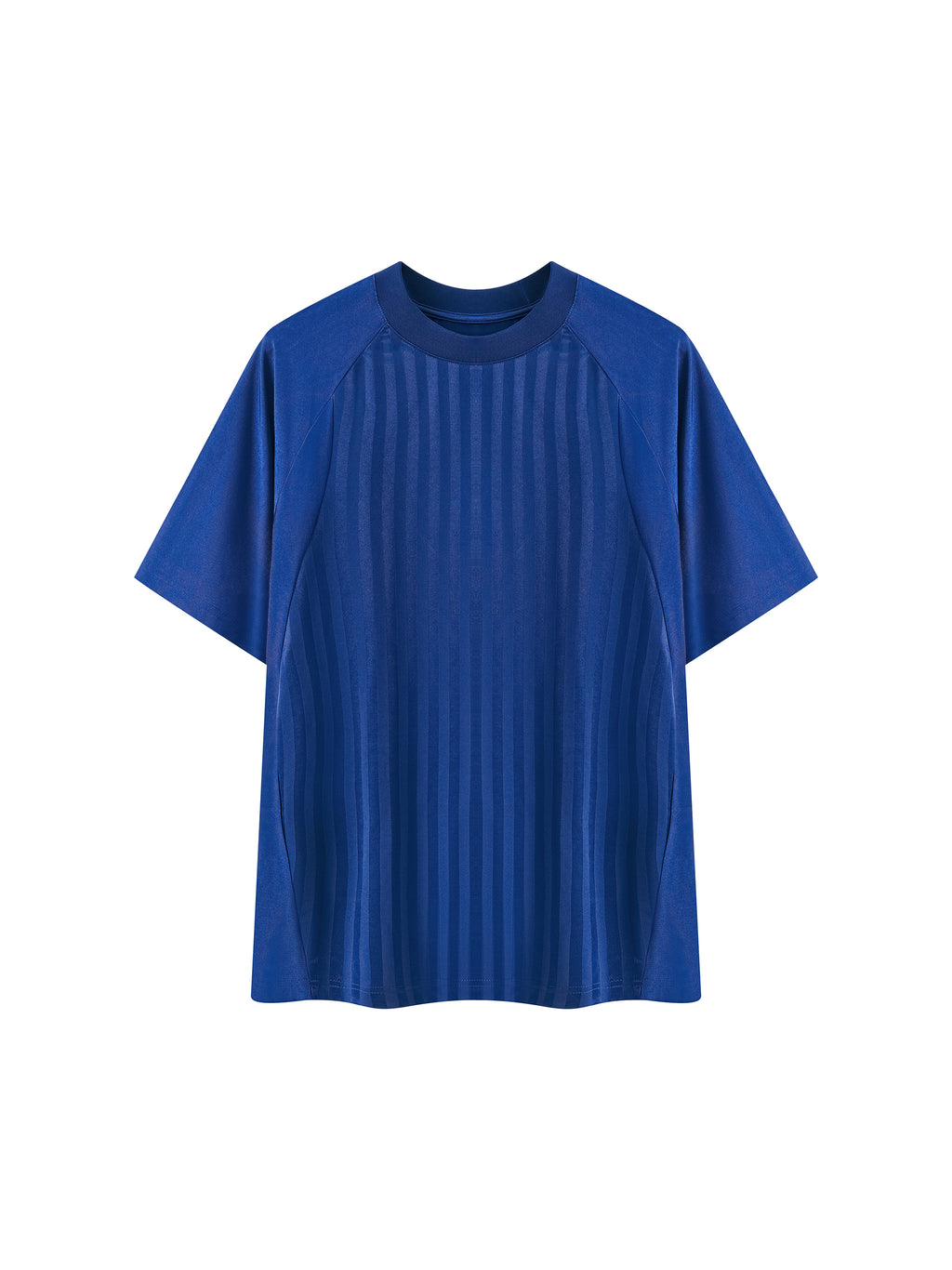 Unisex Striped Soccer Jersey royal blue front view