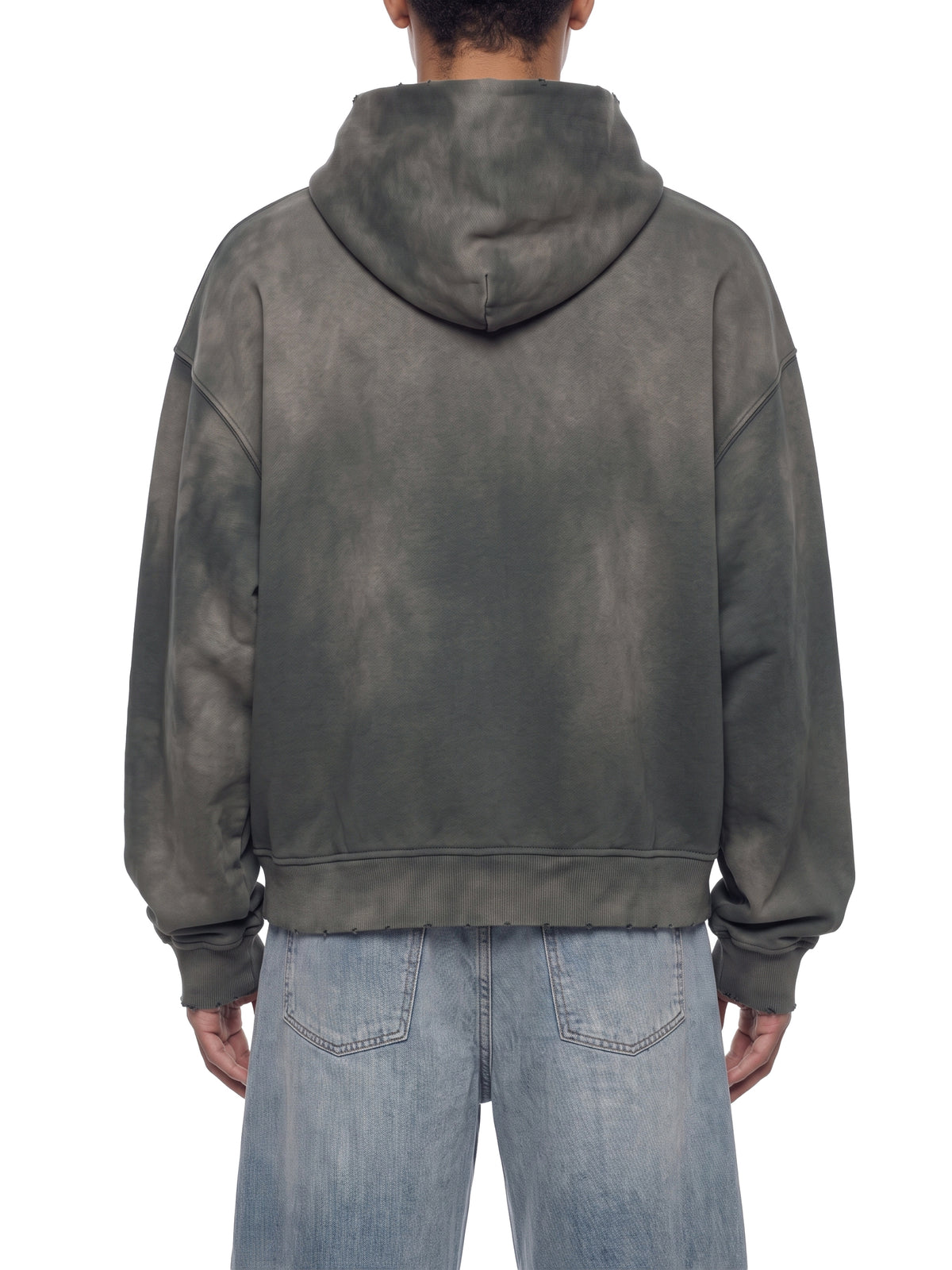 Unisex Sunfade Distressed Boxy Hoodie
