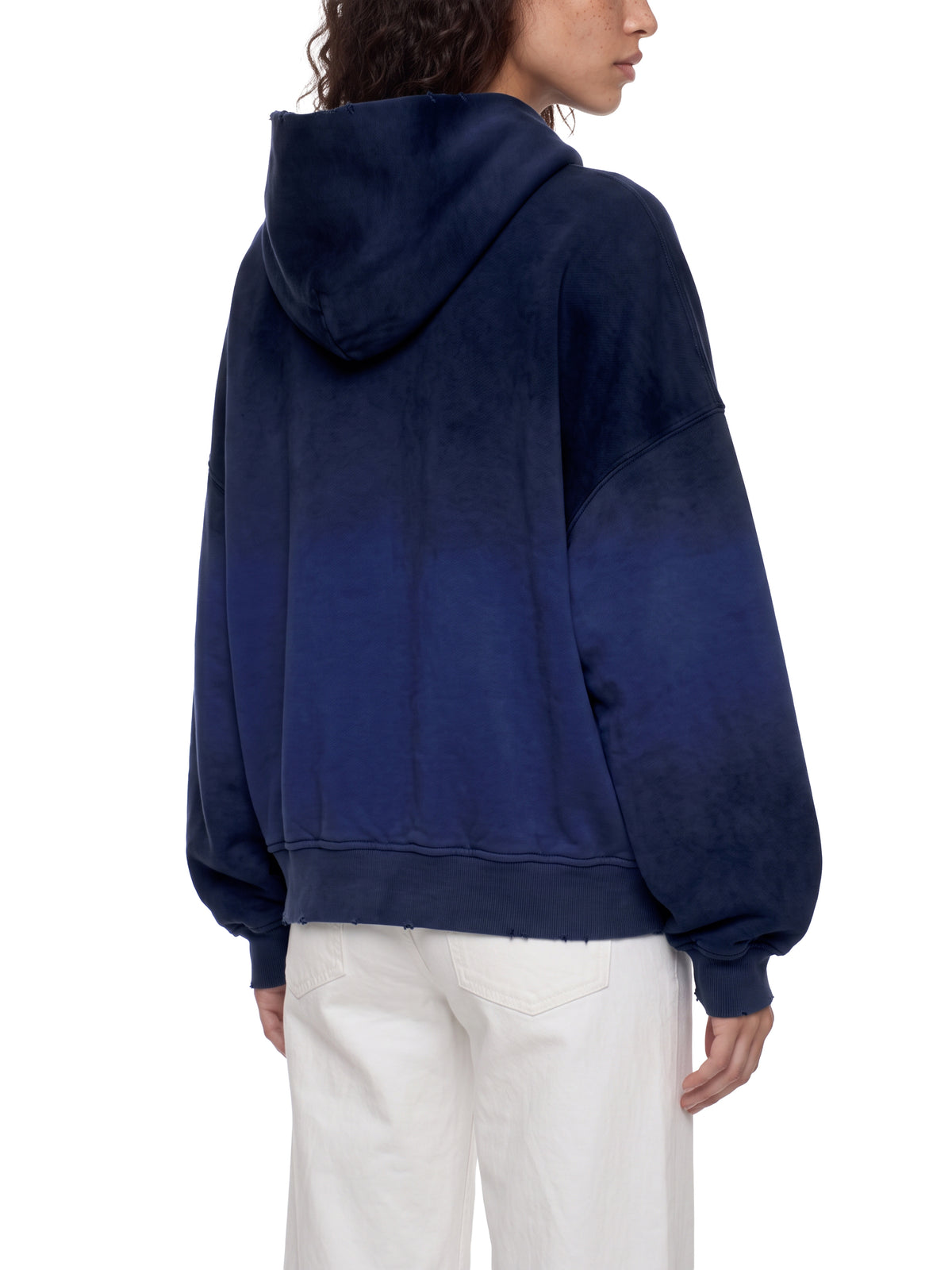 Unisex Sunfade Distressed Boxy Hoodie