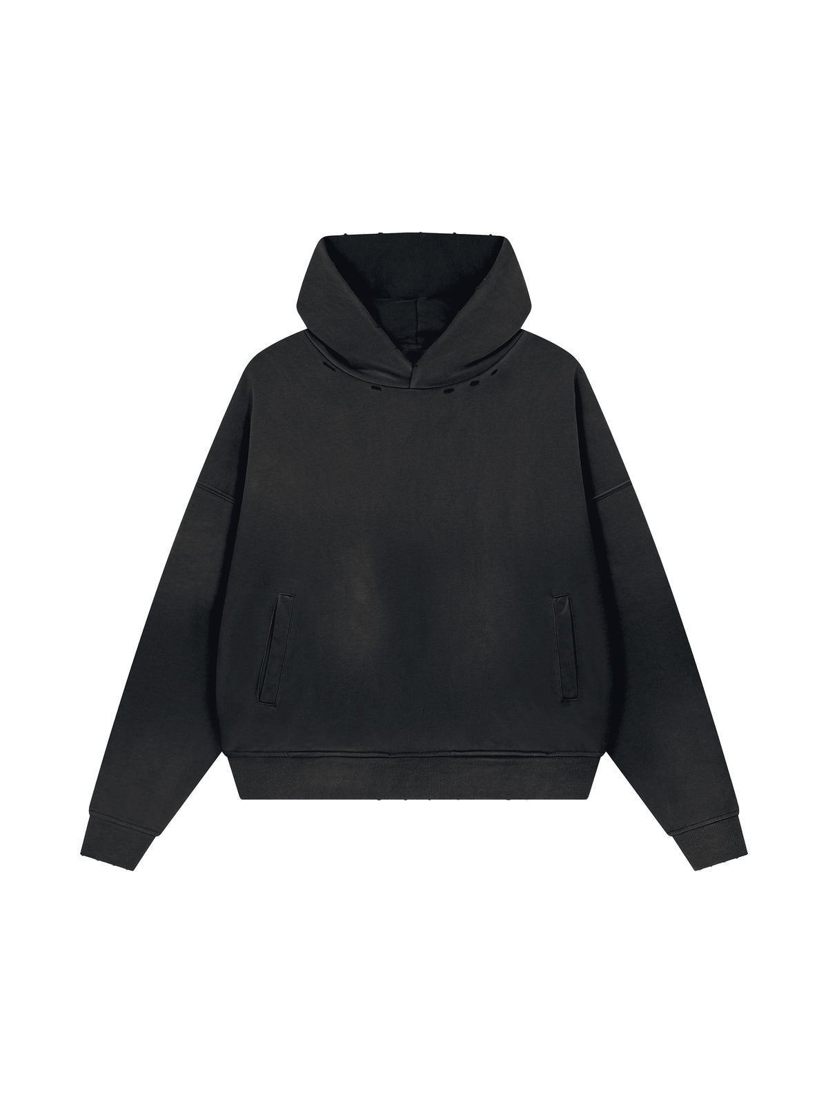 Unisex Sunfade Distressed Boxy Hoodie