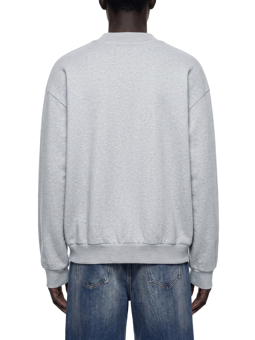 Unisex Vintage Wash Quarter-Zip Sweatshirt gray model back view