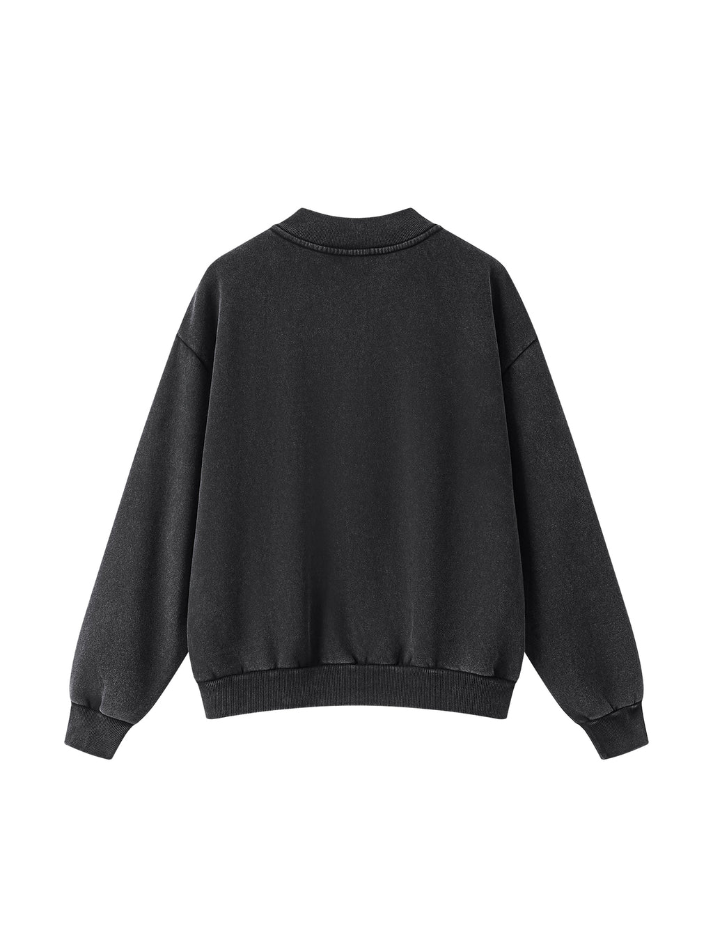 Unisex Vintage Wash Quarter-Zip Sweatshirt black back view