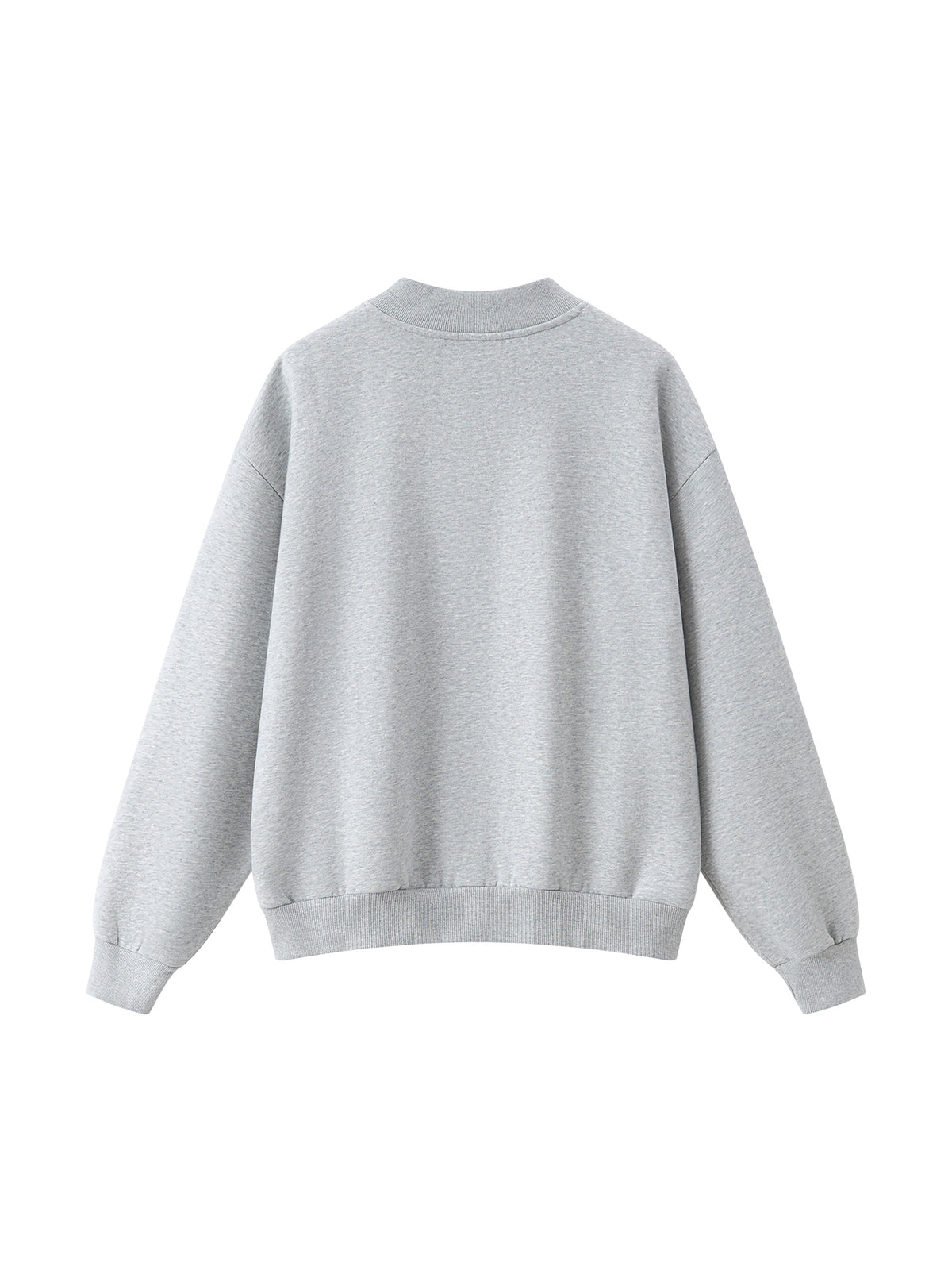 Unisex Vintage Wash Quarter-Zip Sweatshirt gray back view