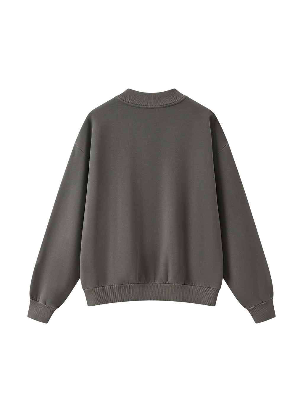 Unisex Vintage Wash Quarter-Zip Sweatshirt flower gray back view