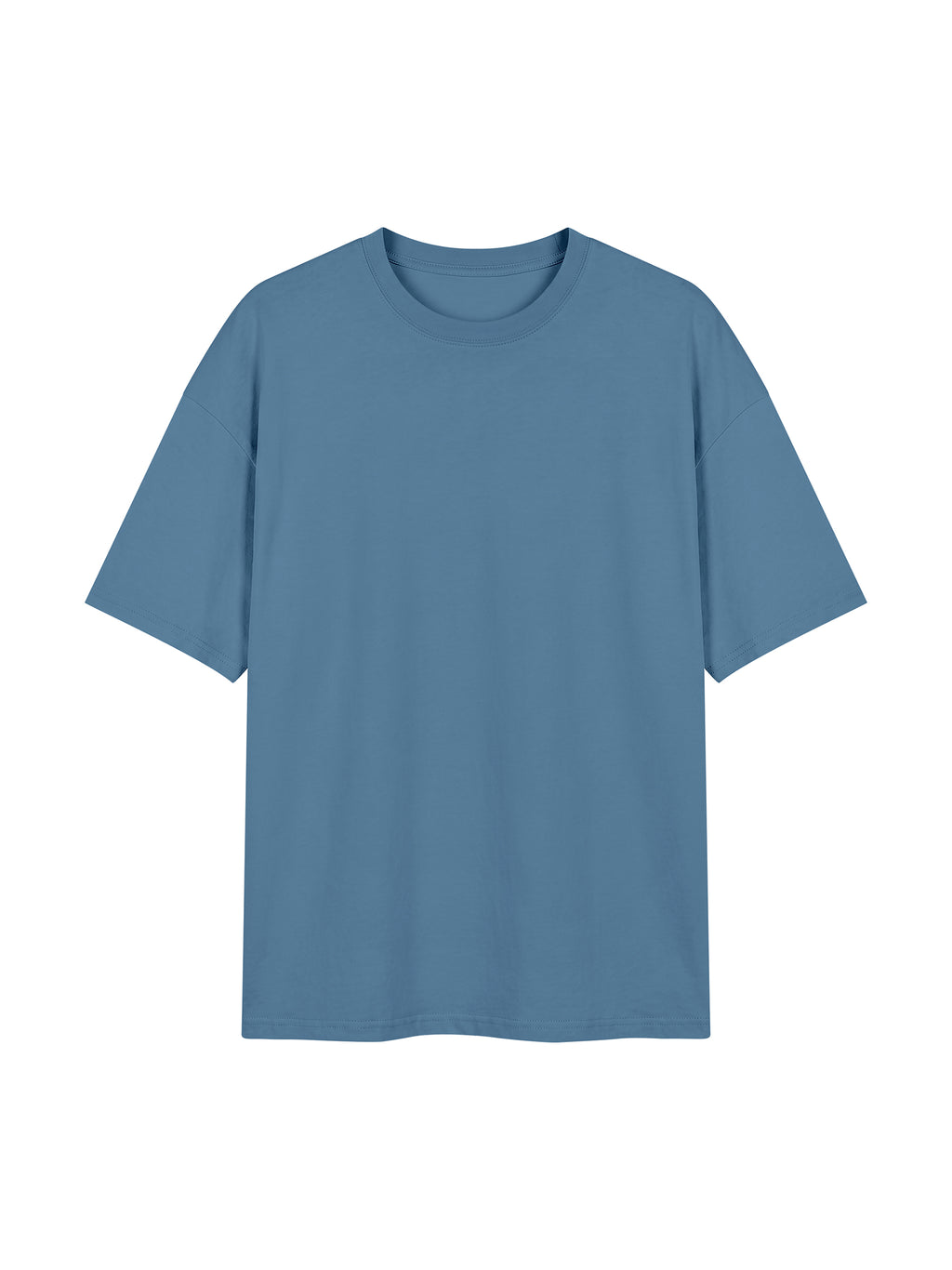 Unisex Oversized Drop Shoulder T-Shirt - Sky Blue front