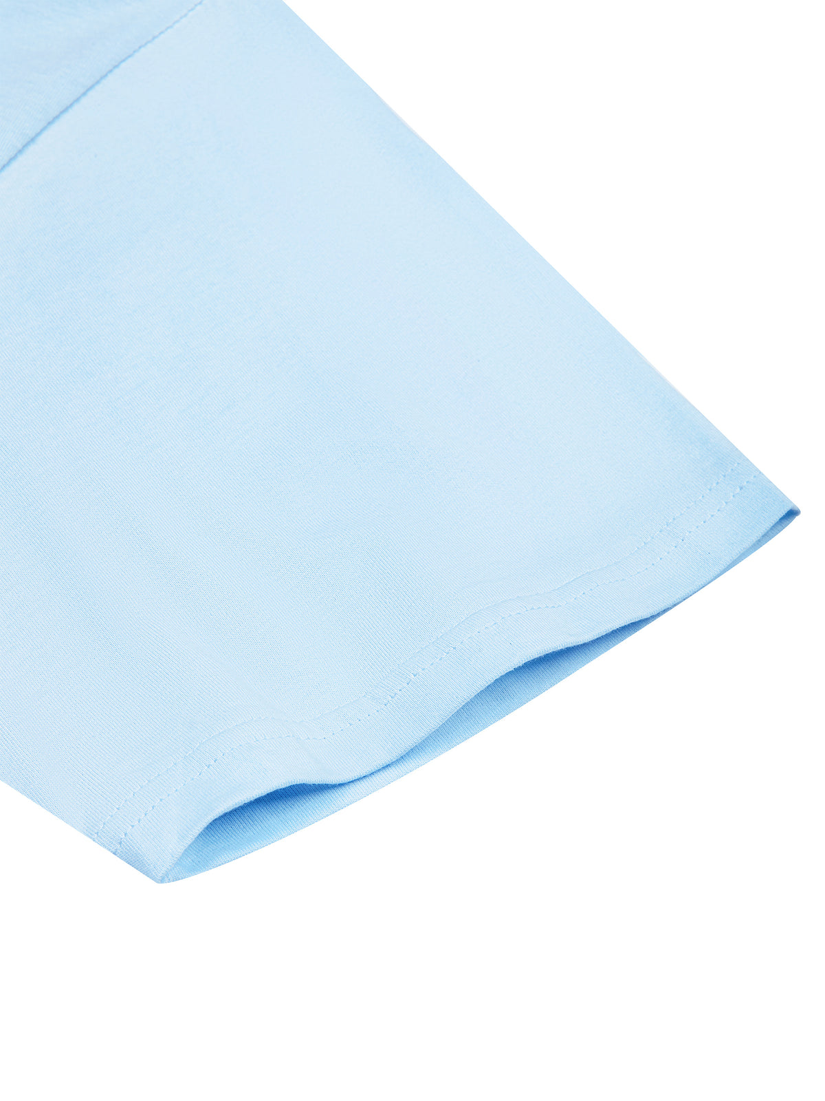 Unisex Oversized Drop Shoulder T-Shirt - Sky Blue sleeve detail