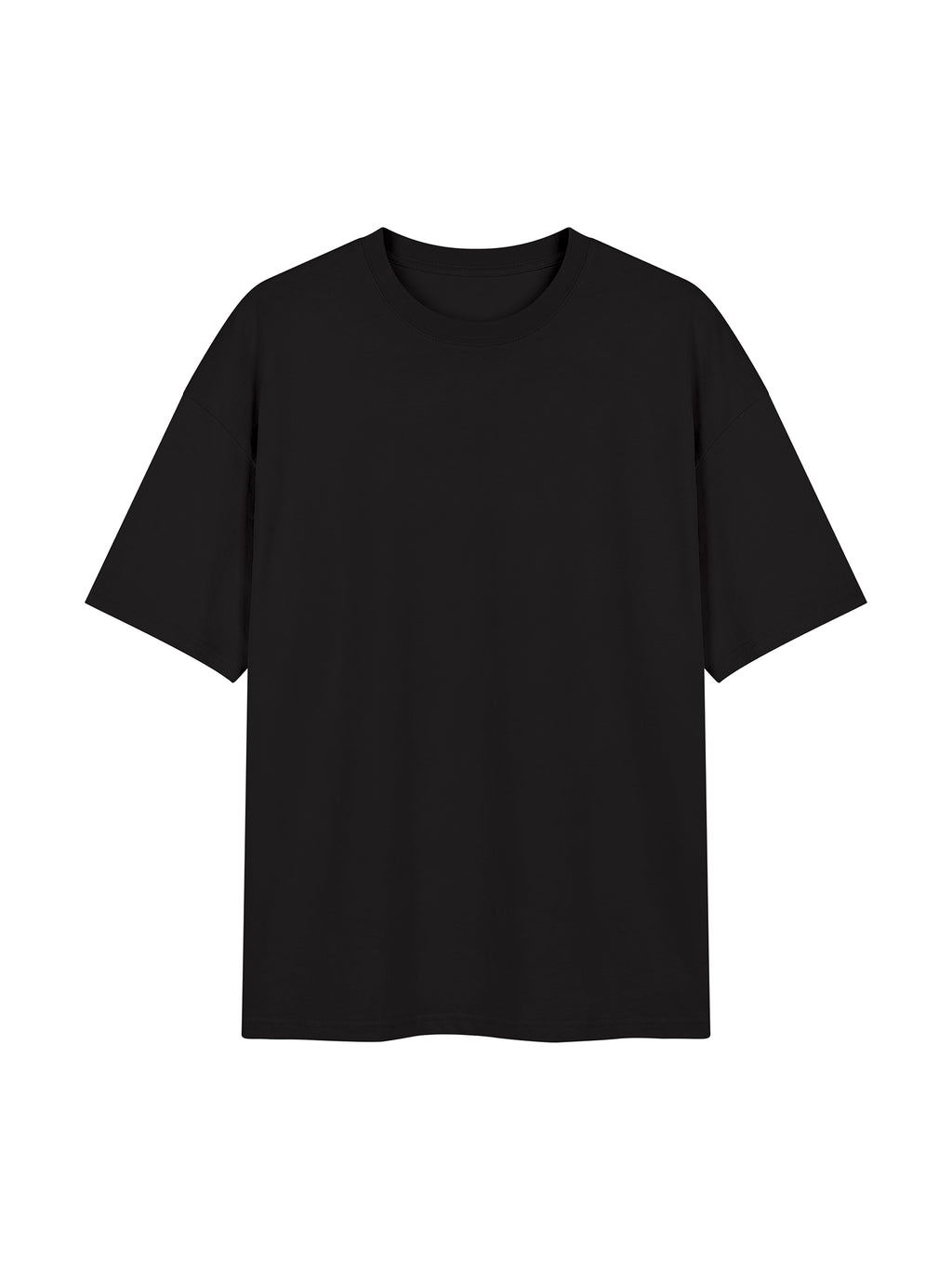 Unisex Oversized Drop Shoulder T-Shirt - Black front