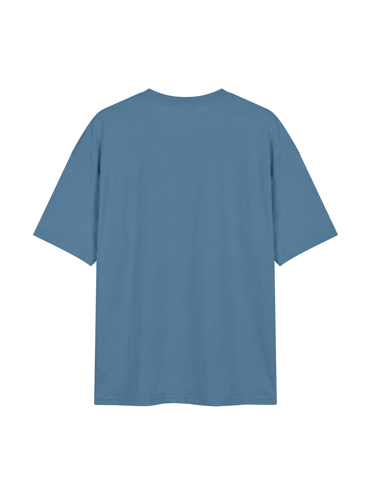 Unisex Oversized Drop Shoulder T-Shirt - Sky Blue back