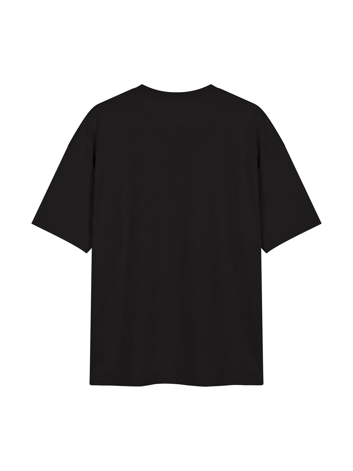 Unisex Oversized Drop Shoulder T-Shirt - Black back