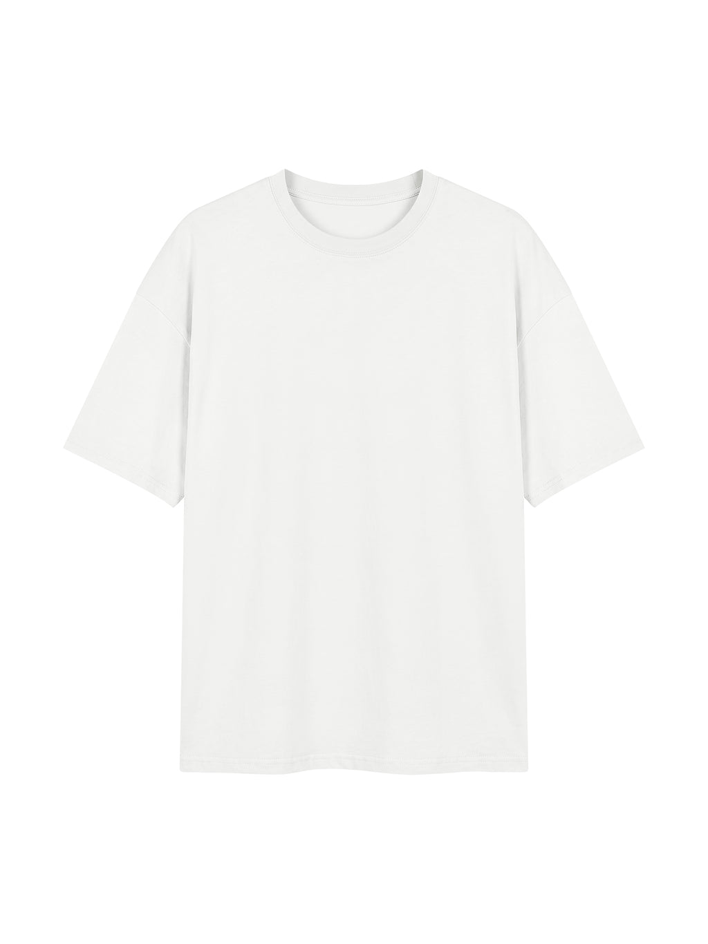 Unisex Oversized Drop Shoulder T-Shirt - White front