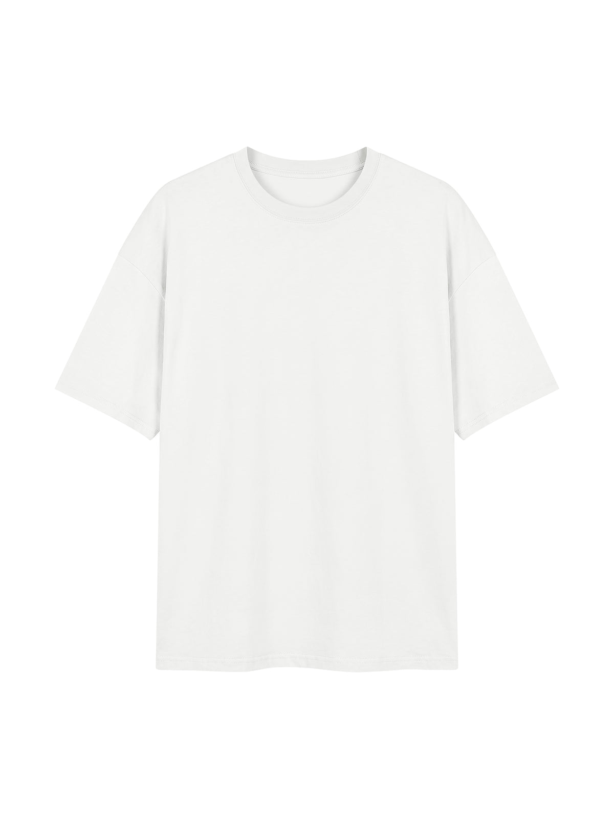 Unisex Oversized Drop Shoulder T-Shirt - White front