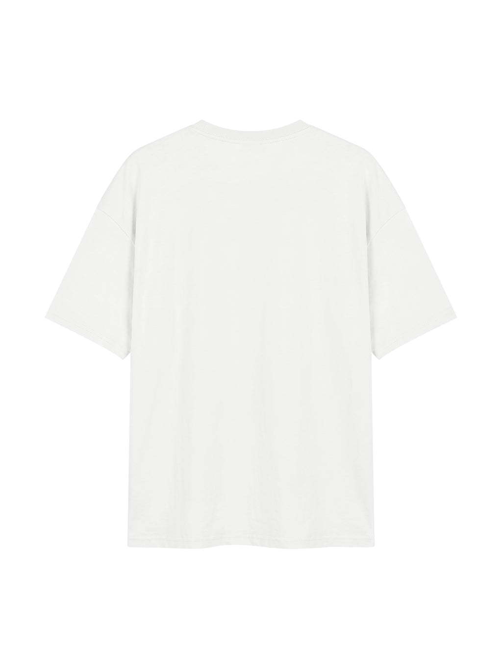 Unisex Oversized Drop Shoulder T-Shirt - White back