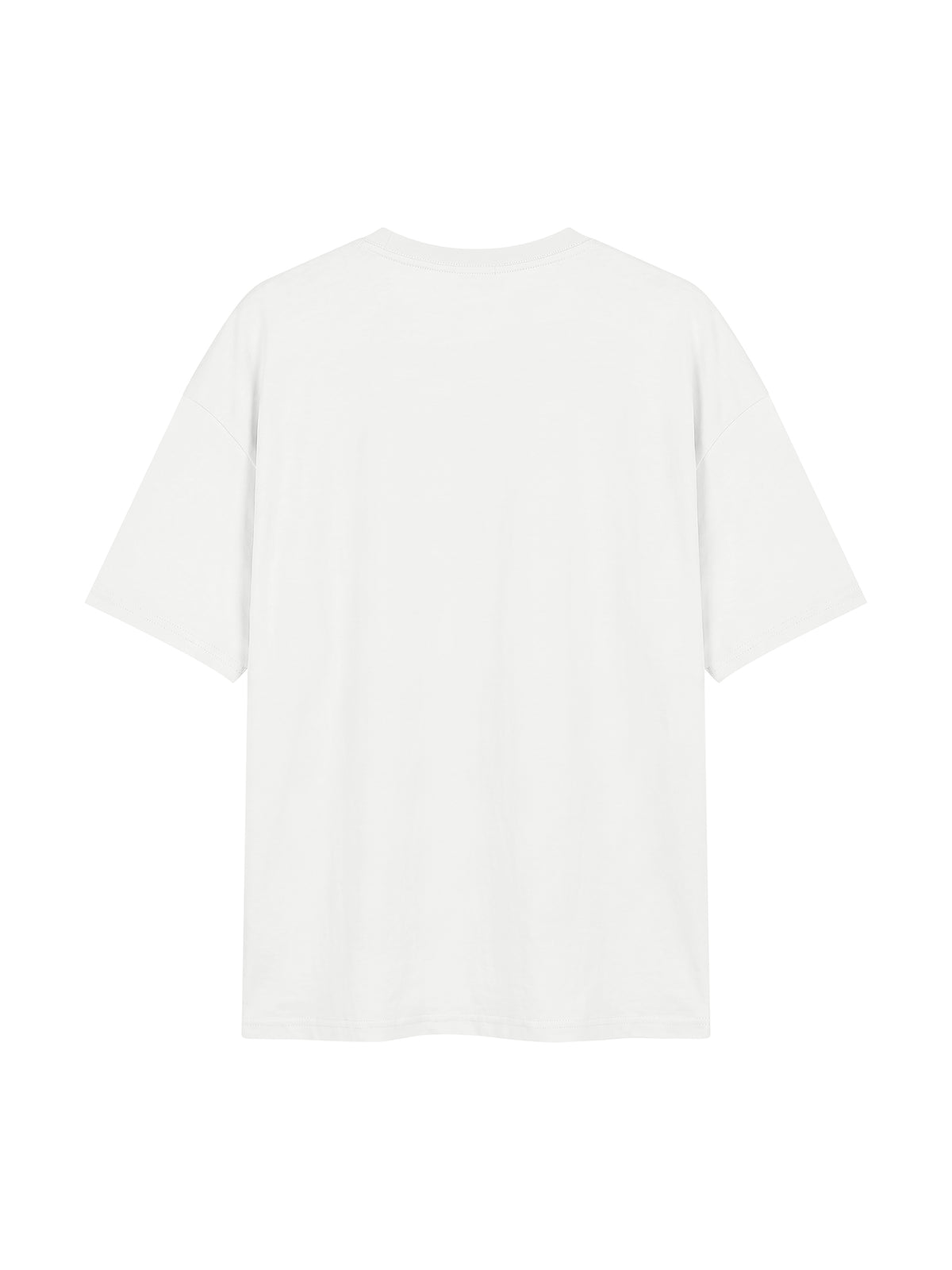 Unisex Oversized Drop Shoulder T-Shirt - White back