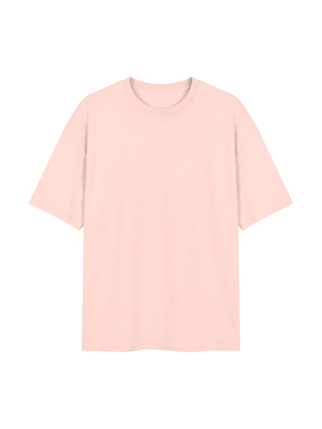 Unisex Oversized Drop Shoulder T-Shirt - Light Pink front