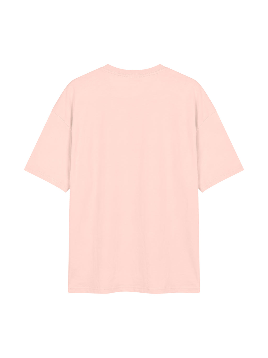 Unisex Oversized Drop Shoulder T-Shirt - Light Pink back