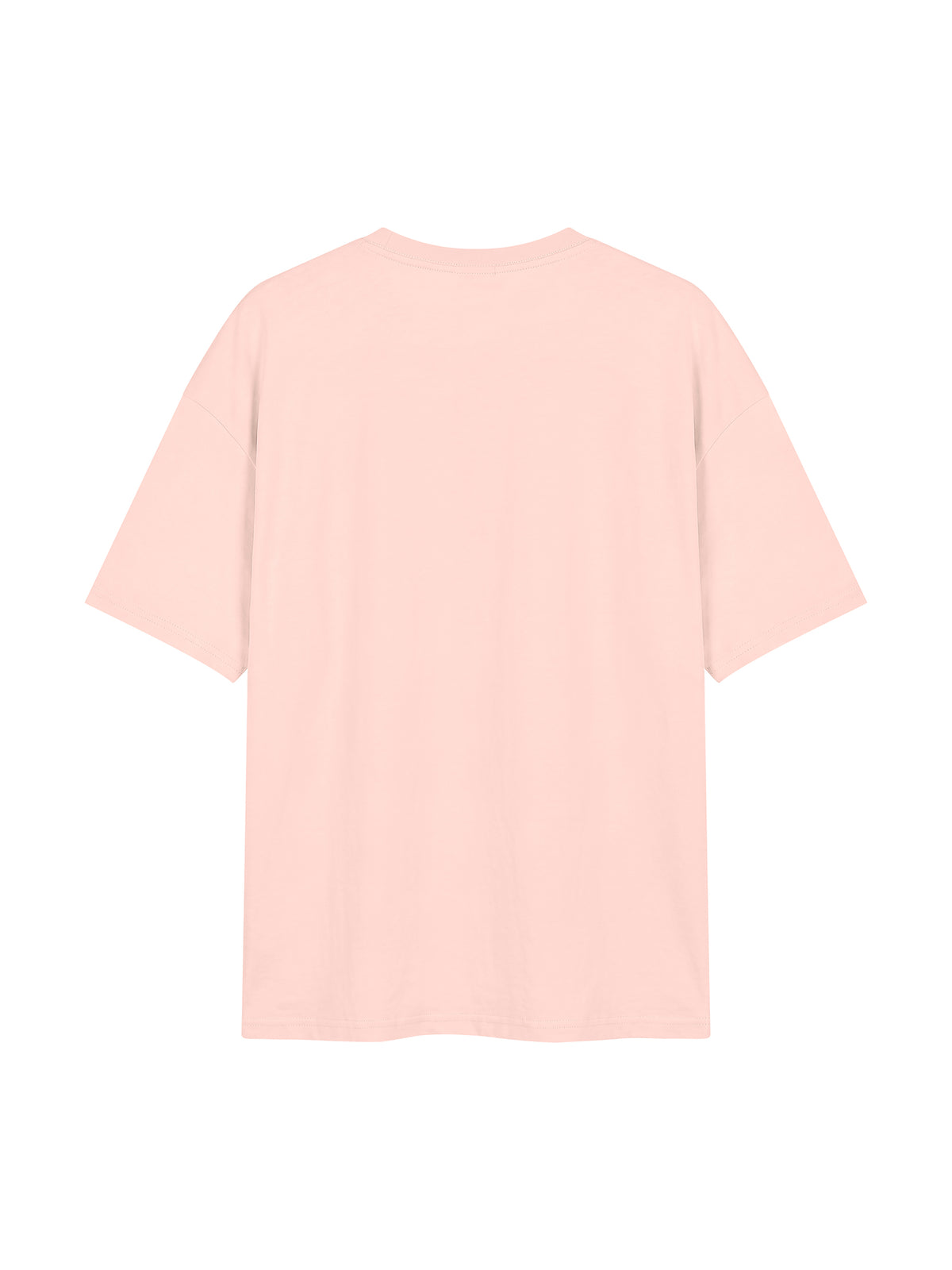 Unisex Oversized Drop Shoulder T-Shirt - Light Pink back