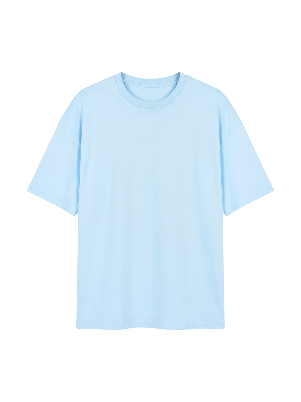 Unisex Oversized Drop Shoulder T-Shirt - Sky Blue front