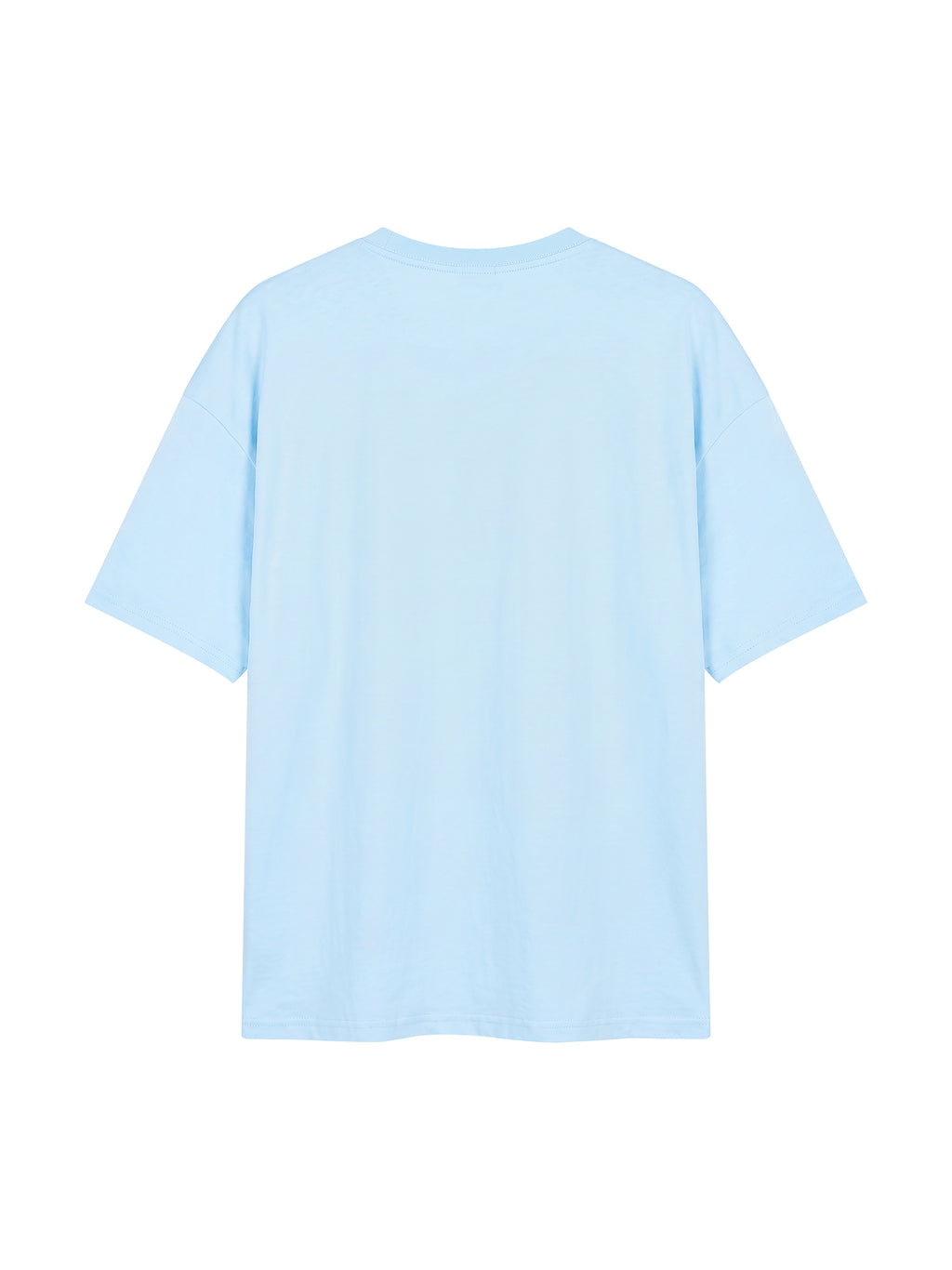 Unisex Oversized Drop Shoulder T-Shirt - Sky Blue back
