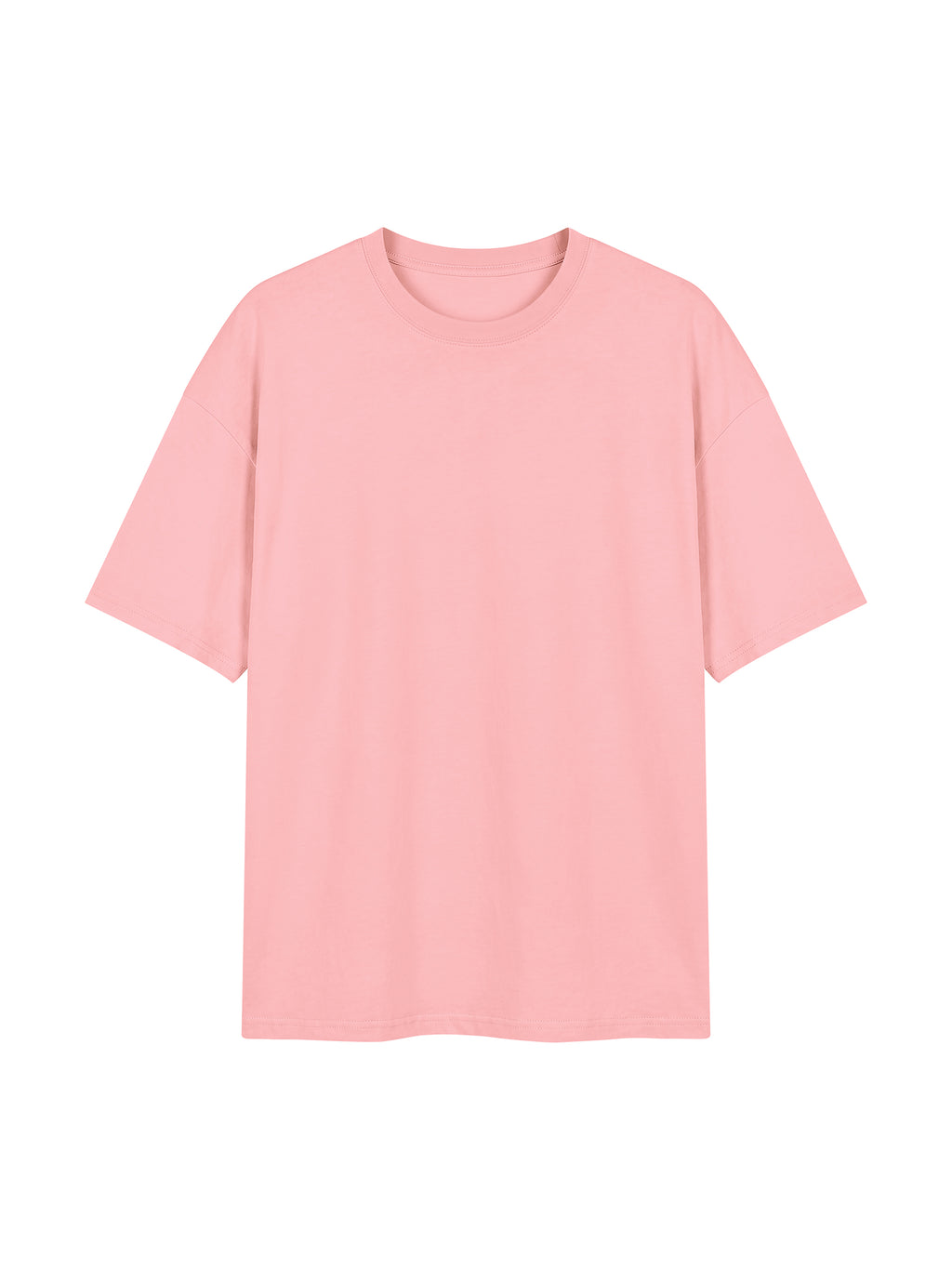 Unisex Oversized Drop Shoulder T-Shirt - Pink front