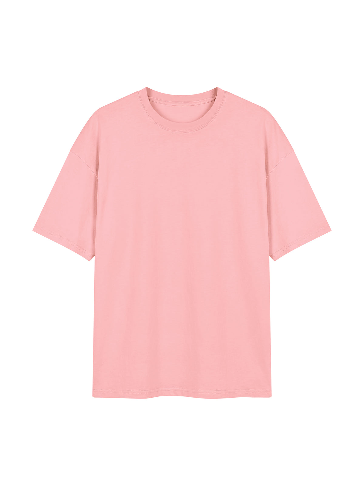 Unisex Oversized Drop Shoulder T-Shirt - Pink front