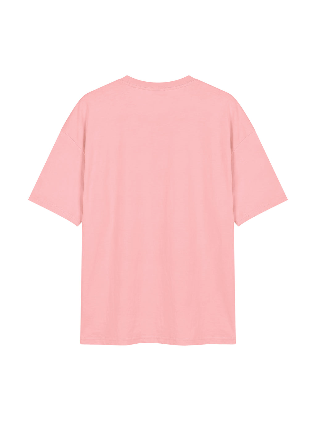 Unisex Oversized Drop Shoulder T-Shirt - Pink back